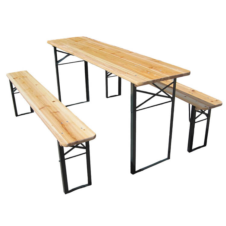 4 seats folding wooden garden table -lamhomefurniture.com